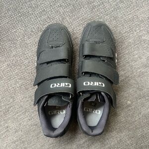 Giro Black Cycling Shoes with Velcro Straps
